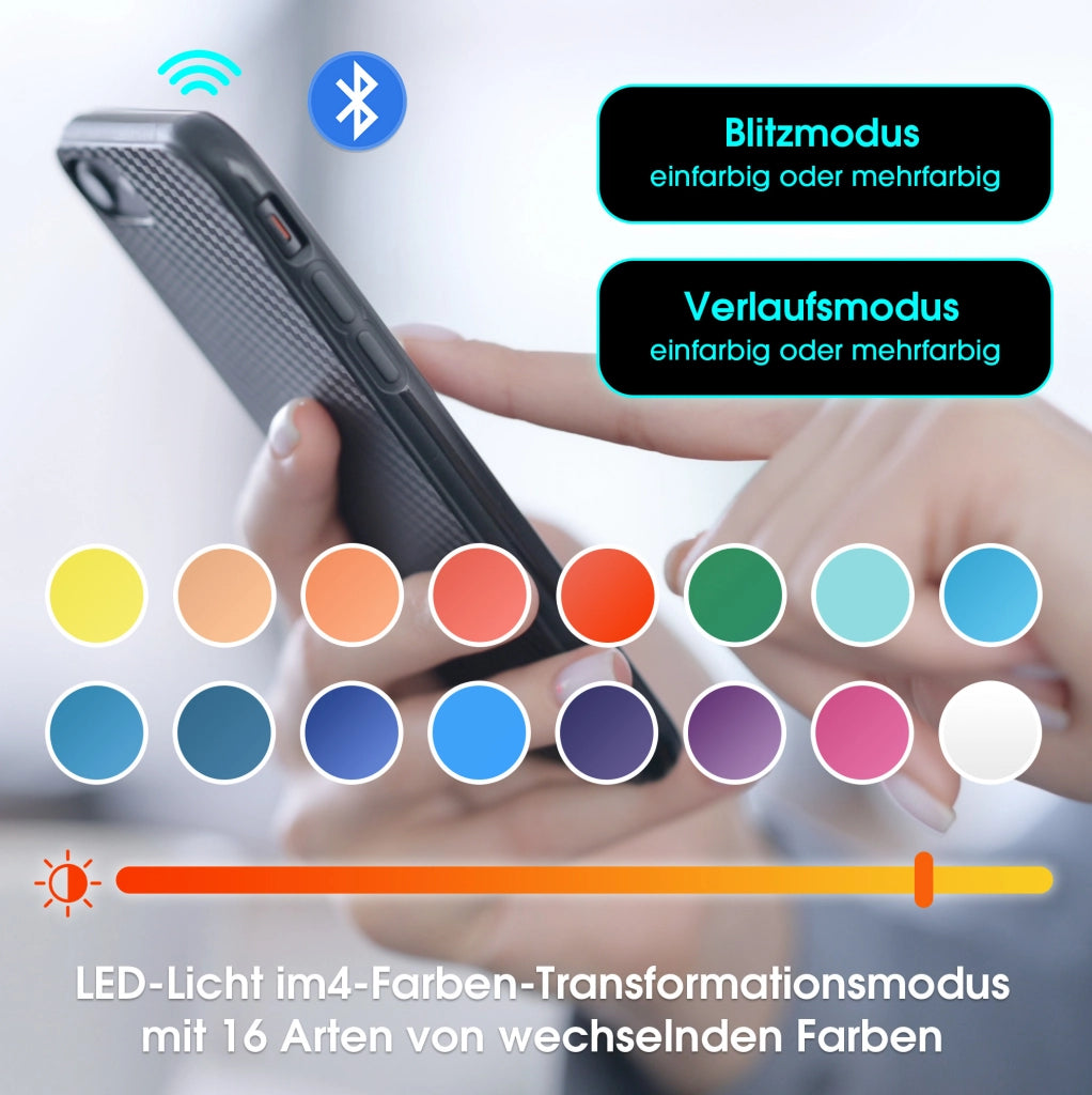 Mobile TV moderno con LED, Bluetooth e app, 200 cm