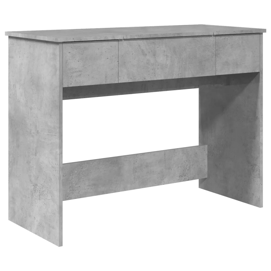 Toeletta con Specchio-Tavolo da Vanit¨¤ Grigio Cemento 100x45x76 cm