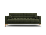 Cosmopolitan Design - Divano "Bali" 4 posti in tessuto strutturato verde 