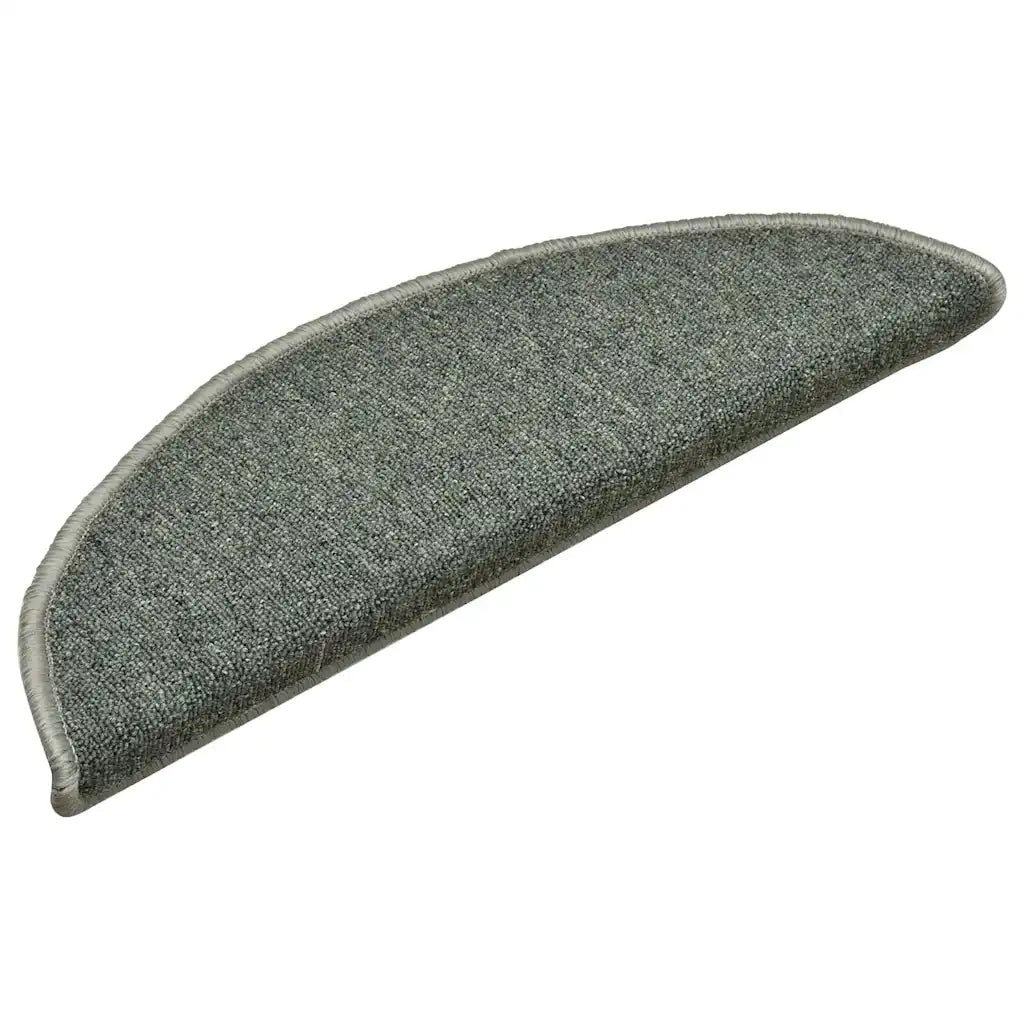 Tappetini per scale 30 pz 56x17x3 cm Verde scuro semicircolari 3365741