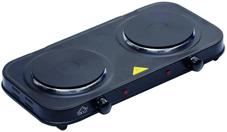 PIASTRA ELETTRICA 2 FUOCHI 2.000 W