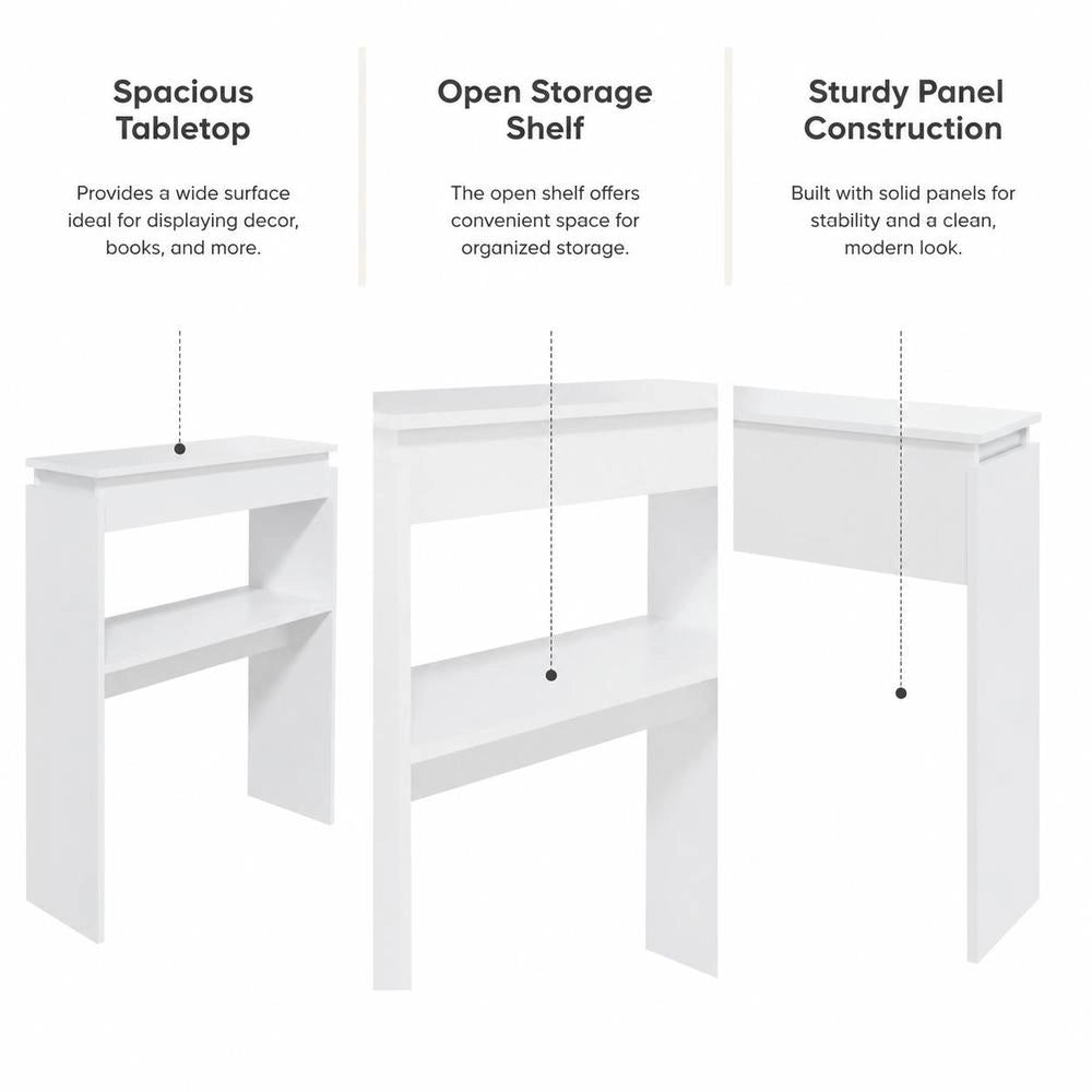 Console Table, White, 102x30x80 Cm, Wood Composite