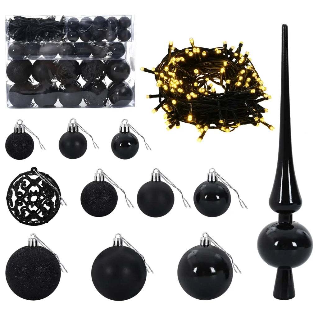 Albero di Natale artificiale con palline 150 cm 150 LED 3465554