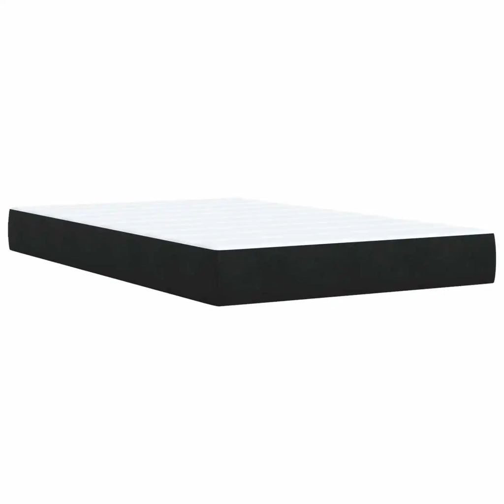 Letto box spring con materasso Nero 120 x 200 cm Velluto 3454591