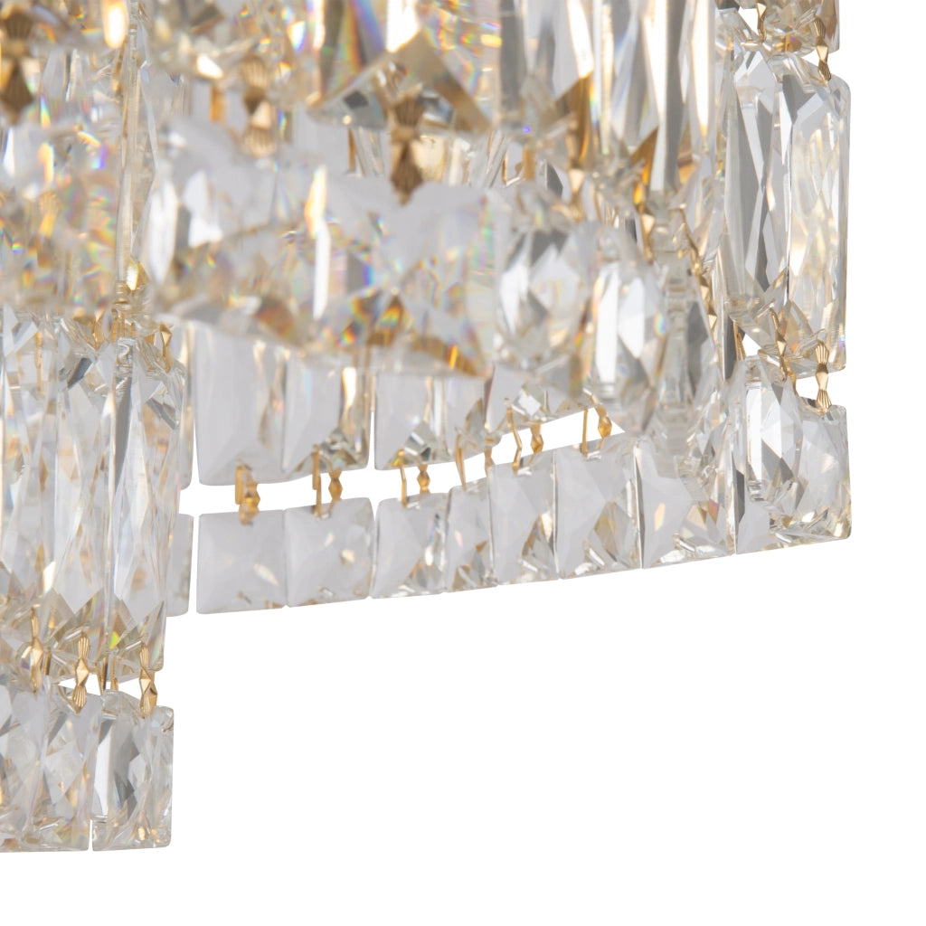 Plafoniera Maytoni Dune cristallo oro ottone 45cm 6xE14