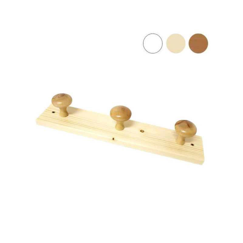 Appendiabiti Legno Posti 3 Bianco Xtra