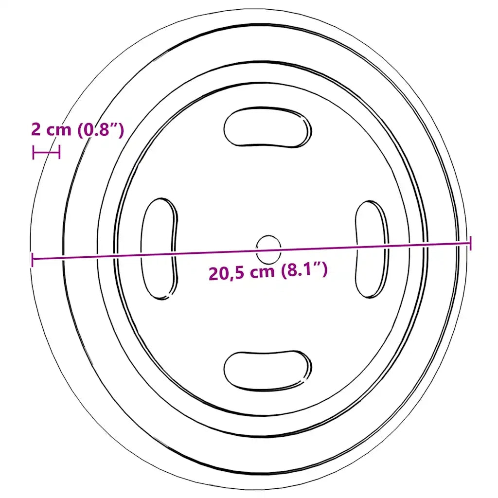 Ruote Spaziali con ruota 2 pcs Marrone 20.5 x 20.5 x 2 cm 4105533
