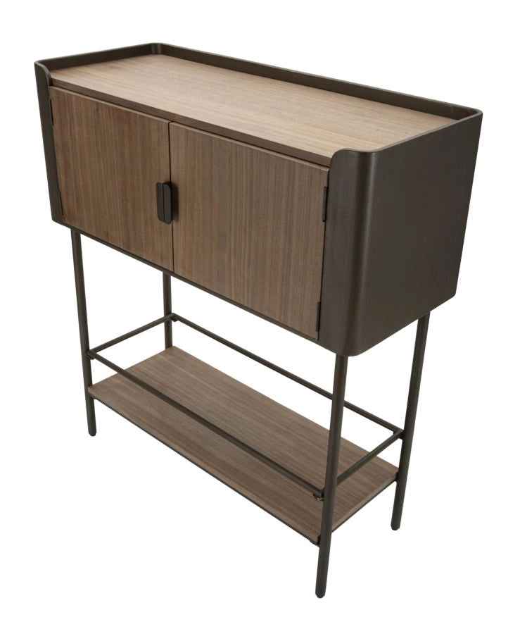 Mobiletto Toronto 100x42x110 cm in Abete e Ferro