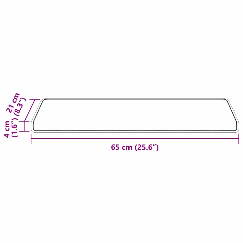 Tappetini per scale autoadesivi 15 pz | Gradini per Scale Blu 65 x 21 x 4 cm