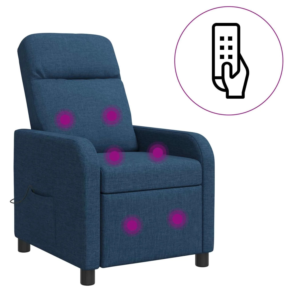 Divano Sedia-Poltrona Massaggiante Blu Tessuto 440080