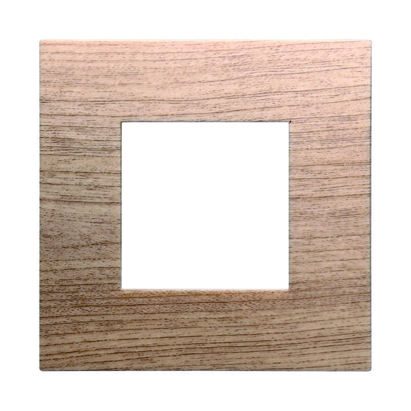 Placca Plastica Serie Venus 2P Colore Legno Chiaro Compatibile Con Vimar Arke