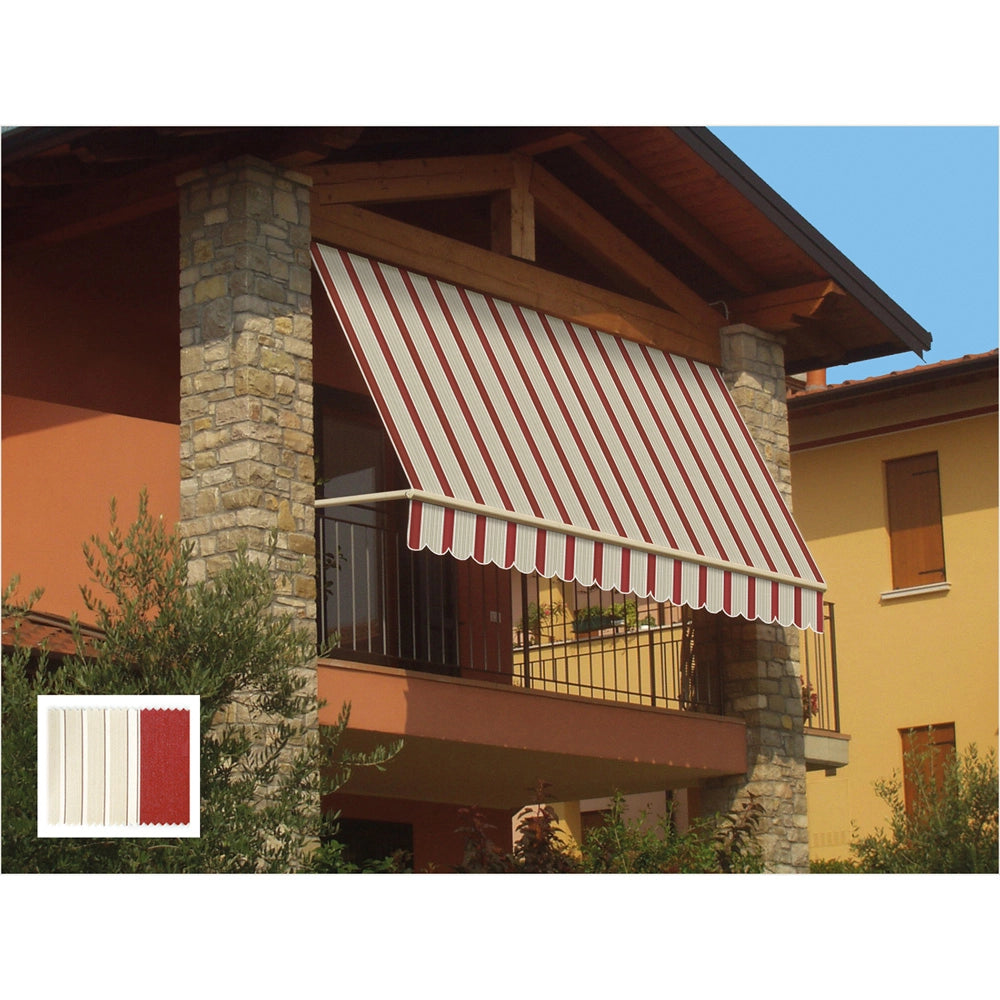 1pz tenda da sole a caduta cm.250 x h.250 - verde/bianco codice 8048651 cod:ferx.8048651nlm