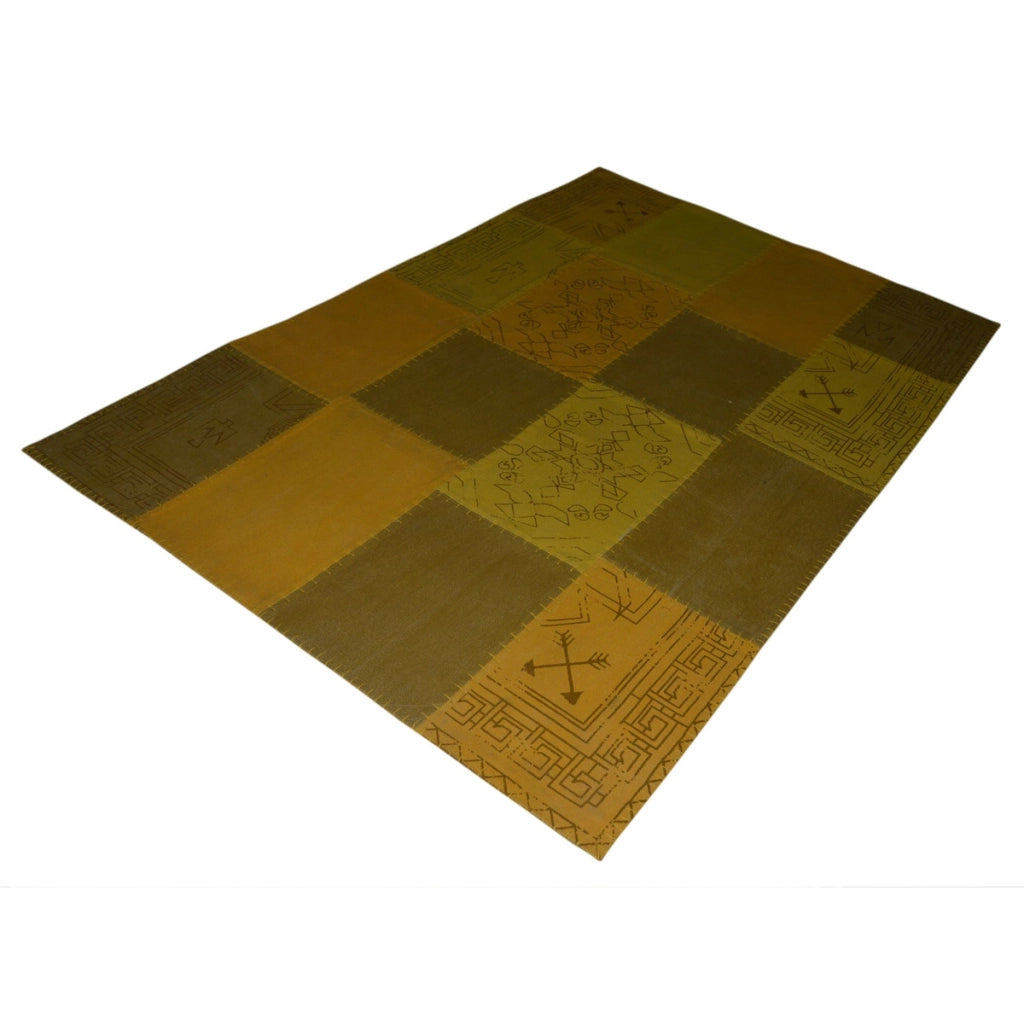 Tappeto Lyrical 200 in cotone stile patchwork vintage giallo