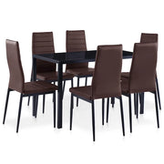 Set da Pranzo 7 pz Marrone 281698