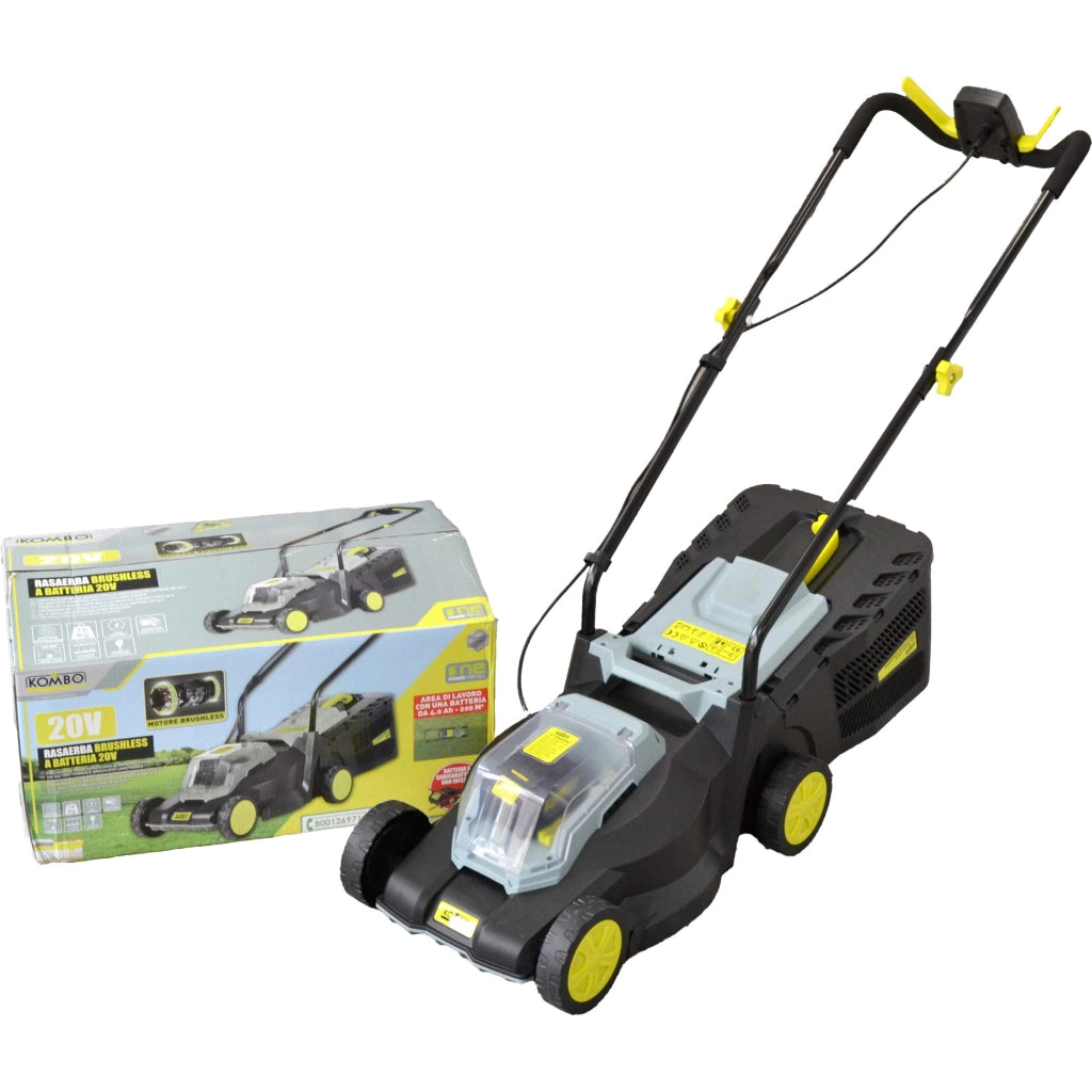 Rasaerba Brushless a Batteria 20 V Taglio 33cm con batteria 4.0AH