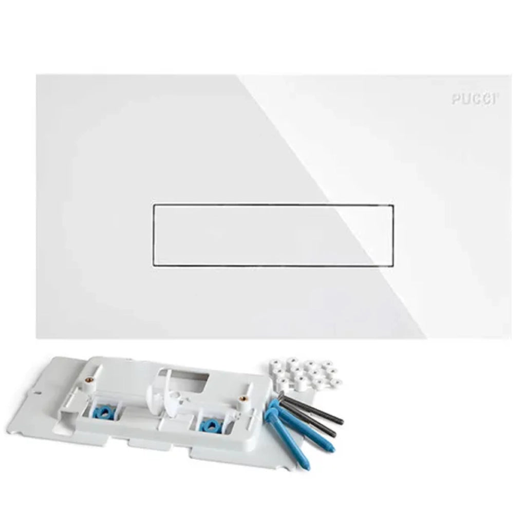 PLACCA 1 TASTO MODELLO SARA 33 BIANCA   PUCCIPLAST Srl