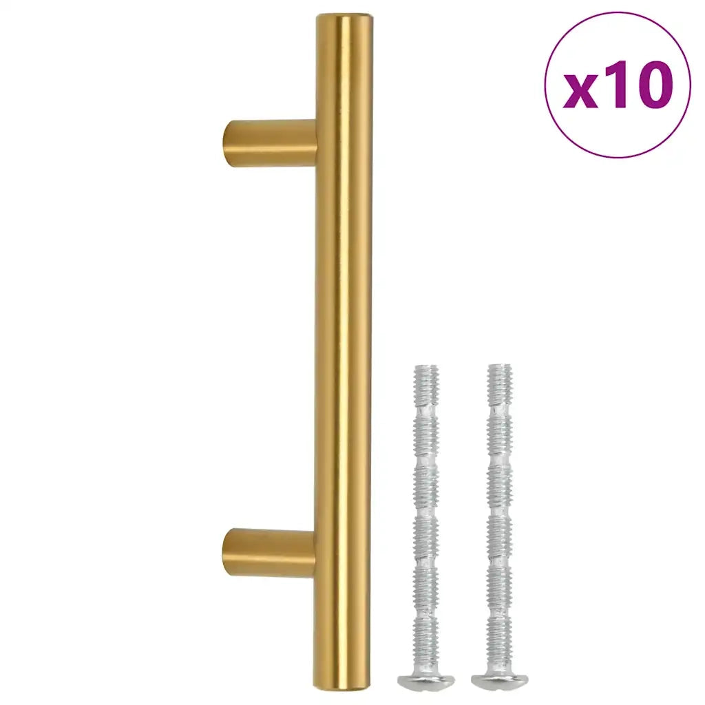 Maniglie per Mobili 10pz Oro Interasse 64 mm Lunghezza 100 mm 155356