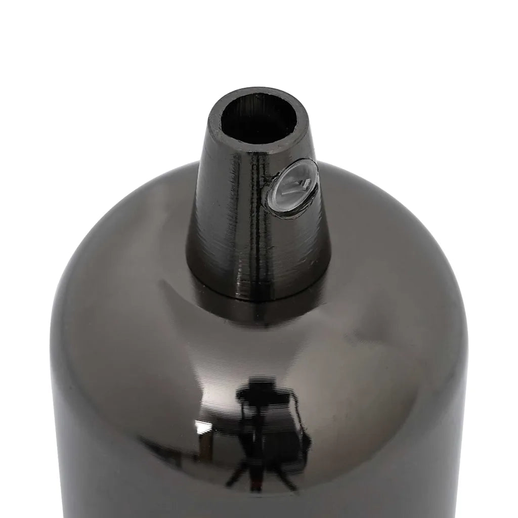 Portalampade 2 pz Nero Lucido E27 4106533