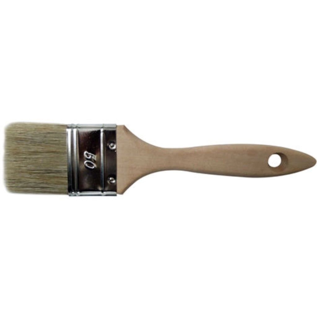 Pennello Pennellessa 220 per Vernice Smalto Solvente Impregnante Piatto Manico Legno 40 mm