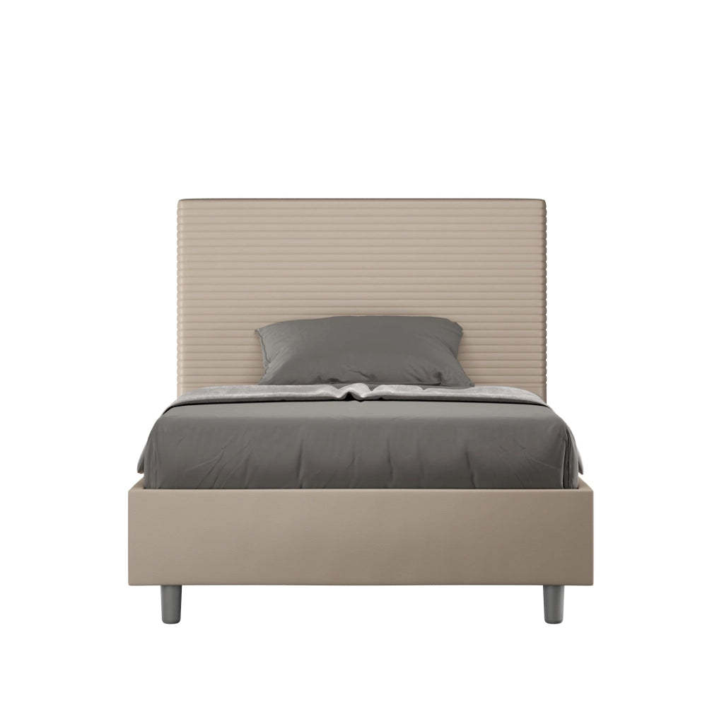 Letto Matrimoniale Large 170x200 cm con Rete Focus Tortora