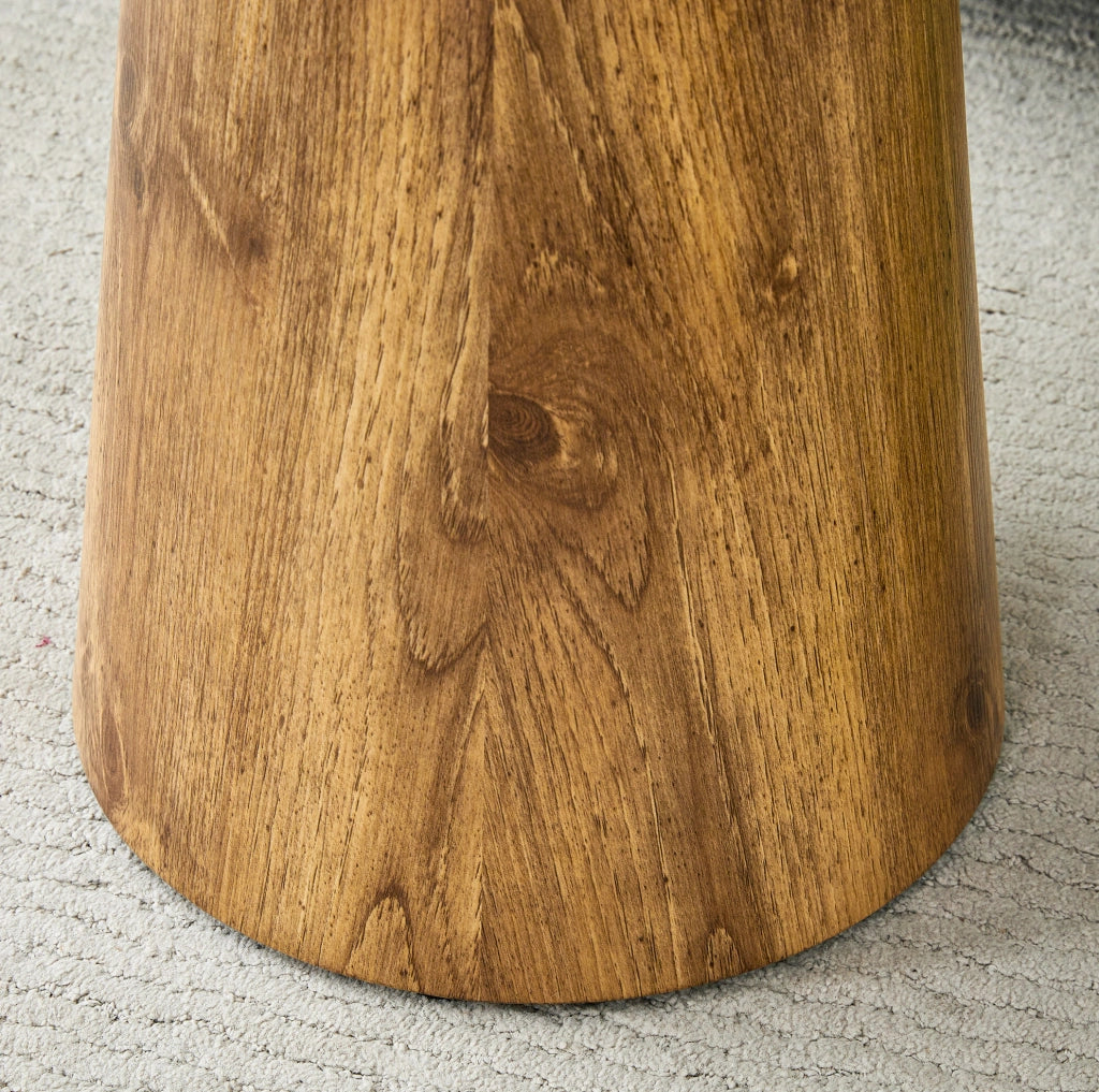TAVOLINO ROTONDO 50 cm Effetto legno MDF