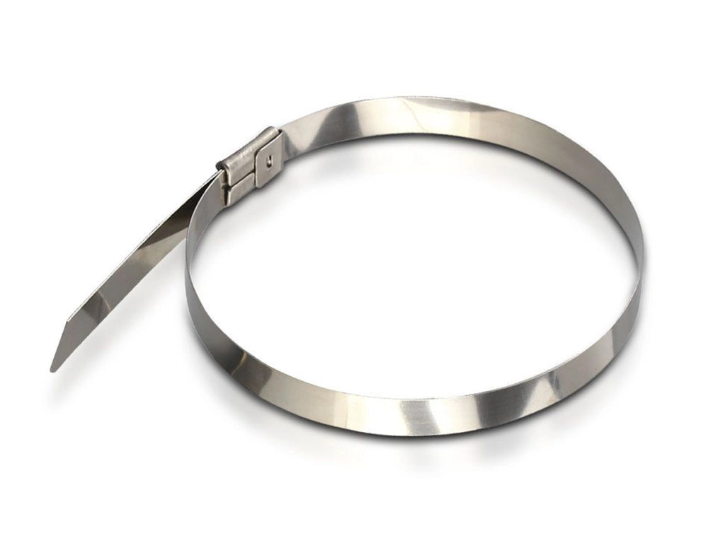 100 Fascette Acciaio Inox 4.6x350mm Stringitubo Metalliche Inossidabili Per Fili