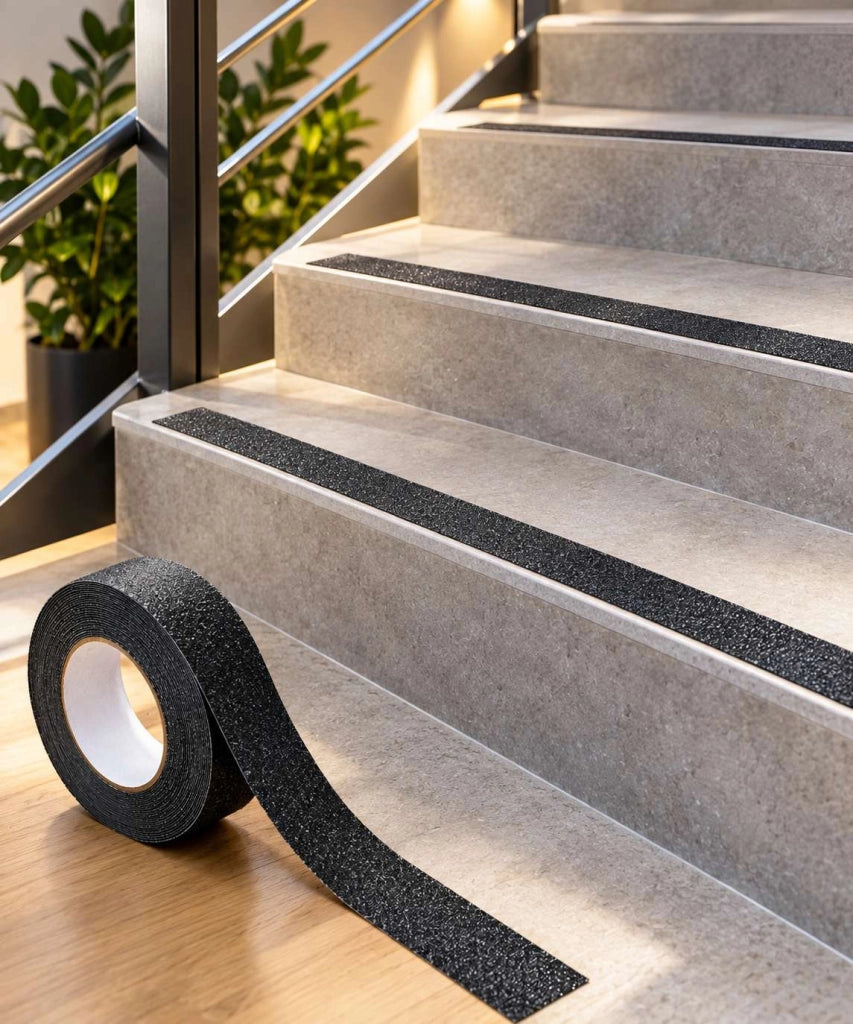 Nastro Antiscivolo WORKIT 25 mm x 18 m – Adesivo Antiscivolo Universale per Scale, Gradini, Rampe e Pavimenti