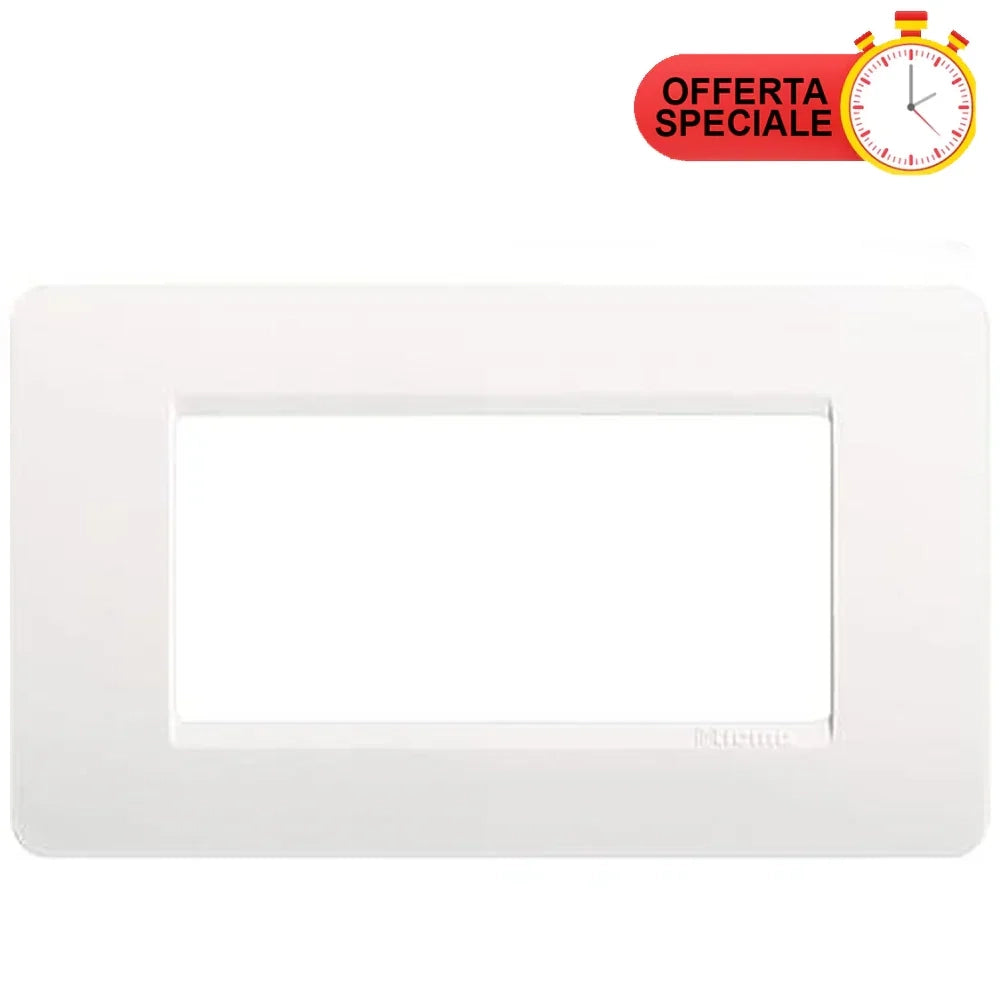 BTicino Matix Placca 4 Posti Bianco AM4804BN