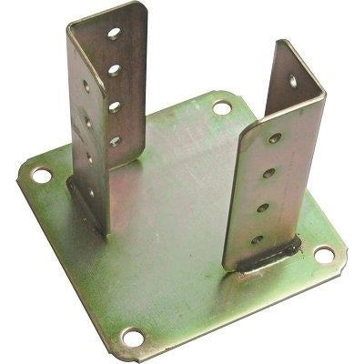 SUPPORTO GAZEBO QUADRO A PAVIMENTO 840  ZINCATO GIALLO S.MM 4,0 MM 140X140