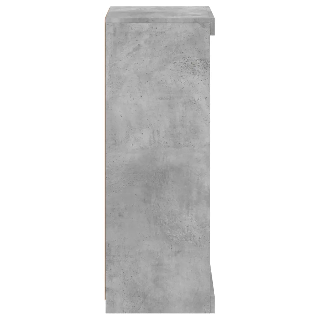 Credenza con Luci LED Grigio Cemento 41x37x100 cm 836731