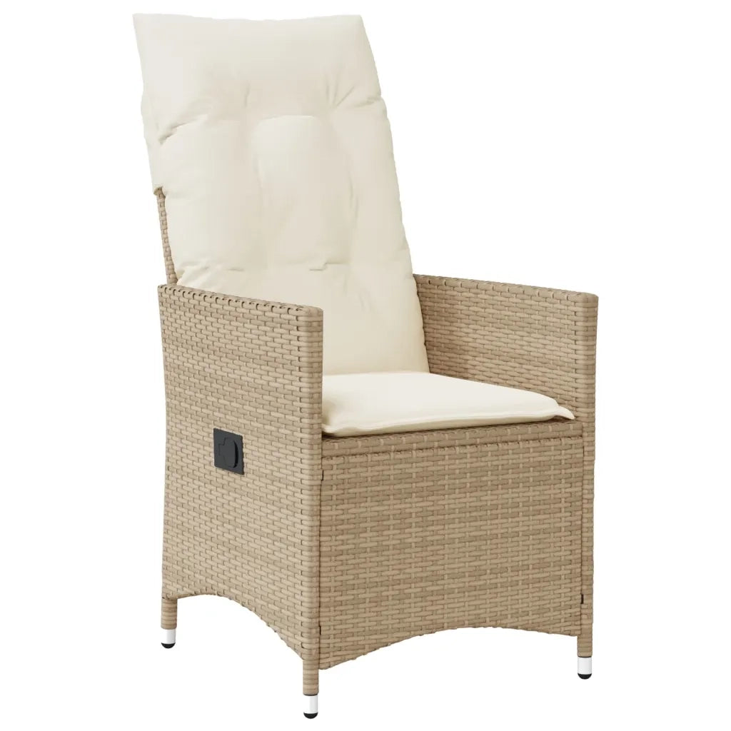 Set da Pranzo da Giardino 5 pz con Cuscini Beige in Polyrattan 3276802