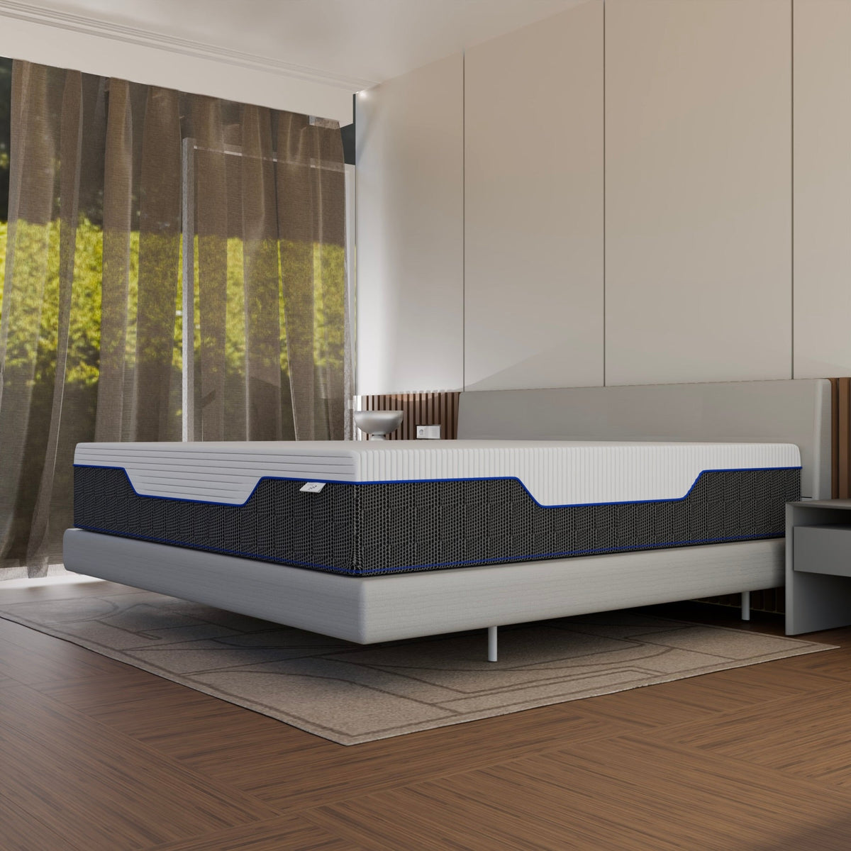 Materasso Matrimoniale Memory foam 160x200 a 1600 Molle Insacchettate Hybrid; memory foam; con 7 zone di comfort; ortopedico; "Pascià"