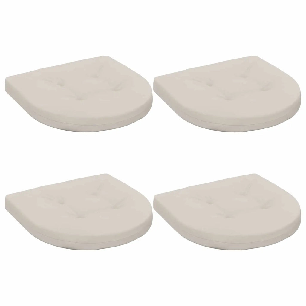 Cuscini per Sedia in 4 Pezzi 4 pz 100% Poliestere Bianco 945284