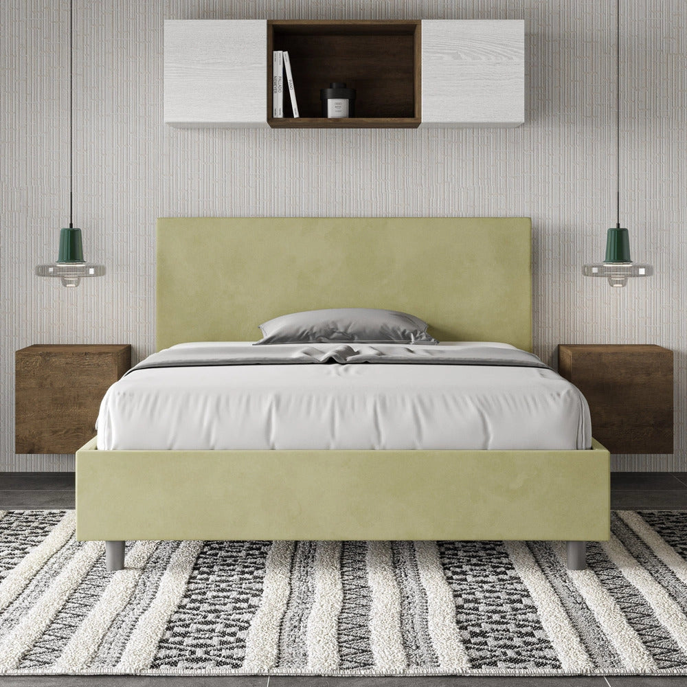 Letto Matrimoniale Large 180x210 cm Senza Rete Adele Tè Verde