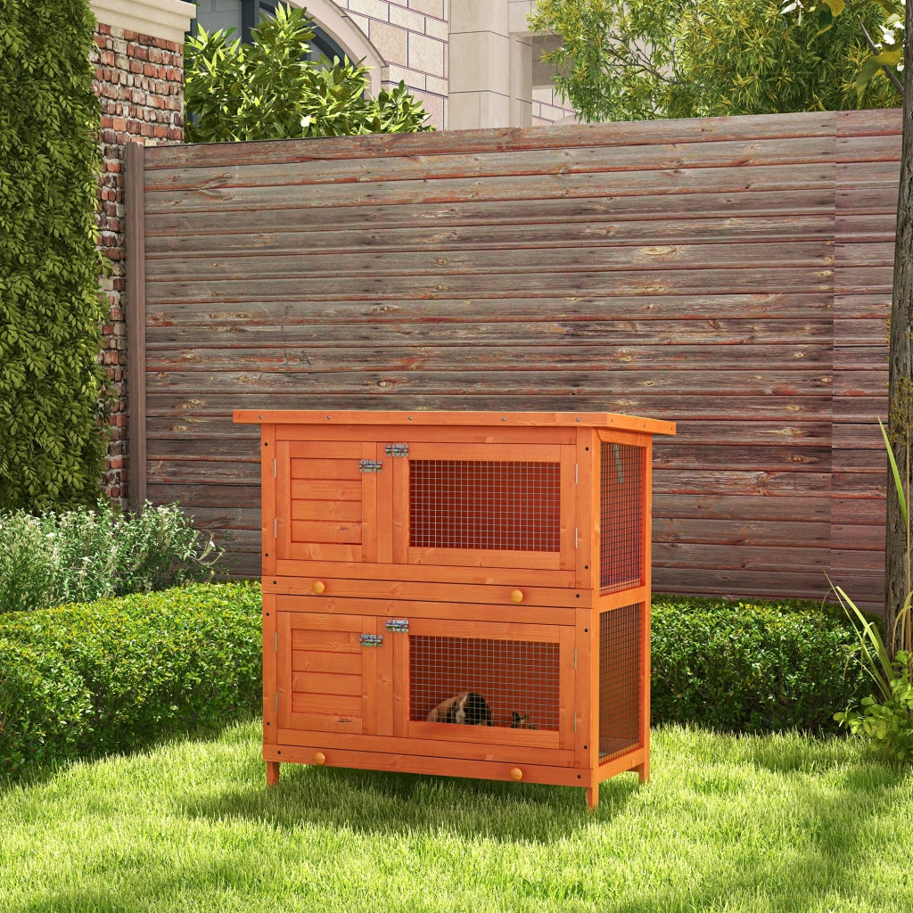 Gabbia per conigli a doppio livello ¨C Minimal ¨C 90x45x90 cm