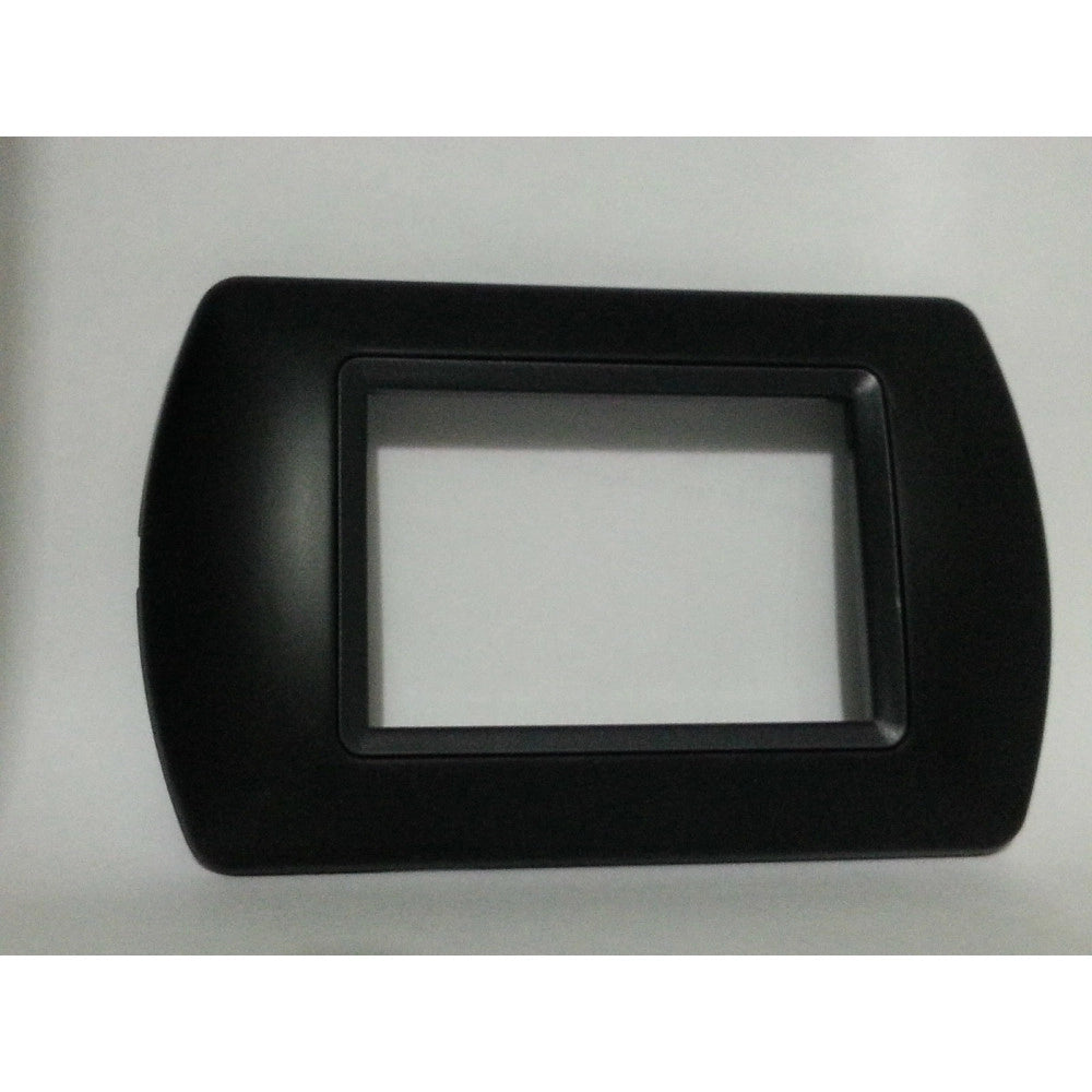Trade Shop - Placchette Placche In Abs Compatibili Per Master Modo Colorra Placca Copriprese - Nero -4 Fori     -