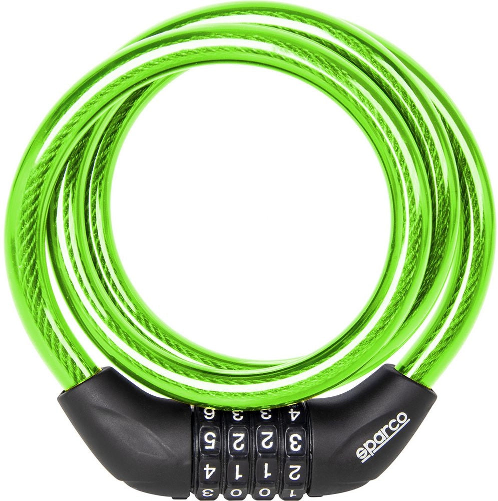 Lucchetto morbido per bici giallo con combinazione Sparco