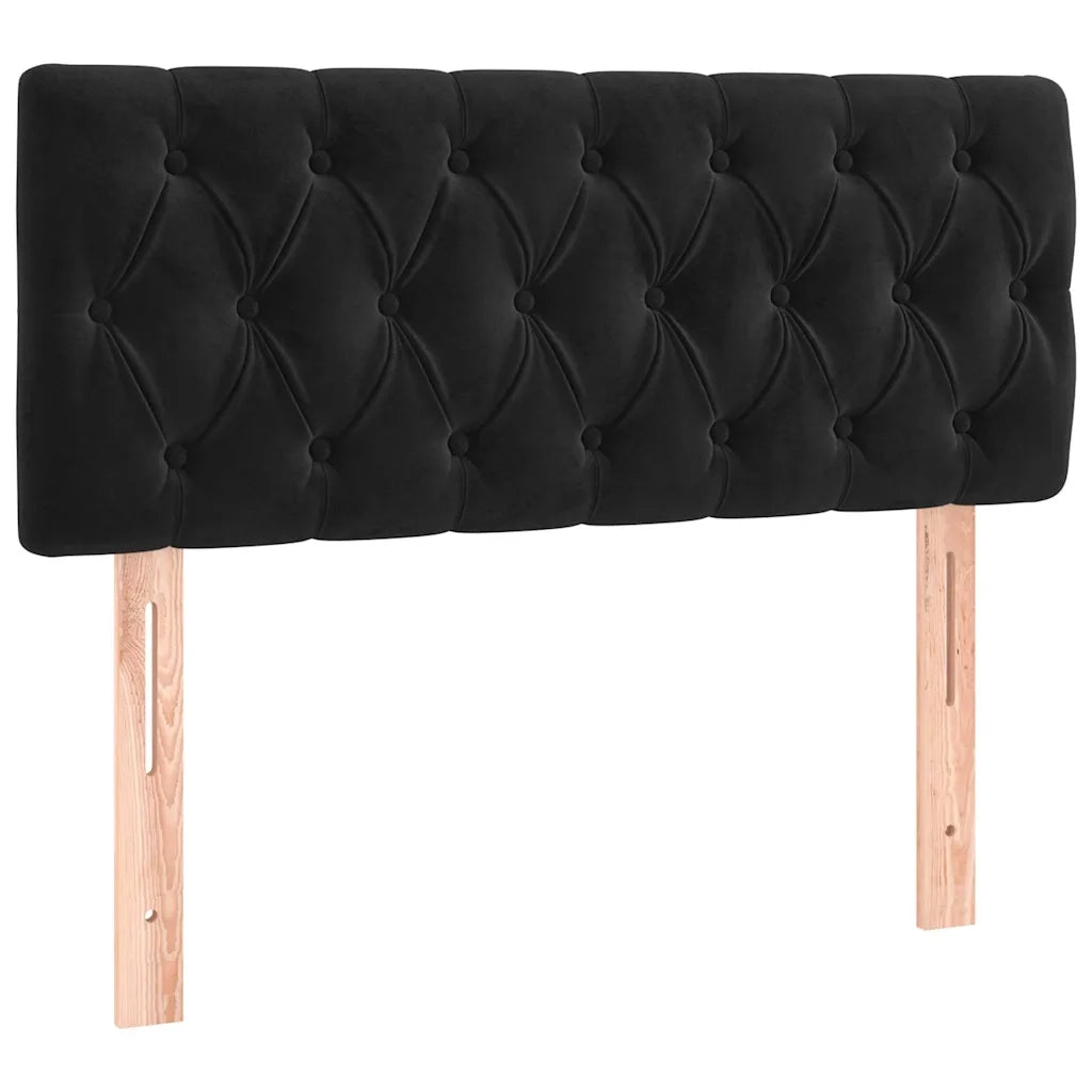 Letto a Molle con Materasso e LED Nero 90x200 cm in Velluto 3134563
