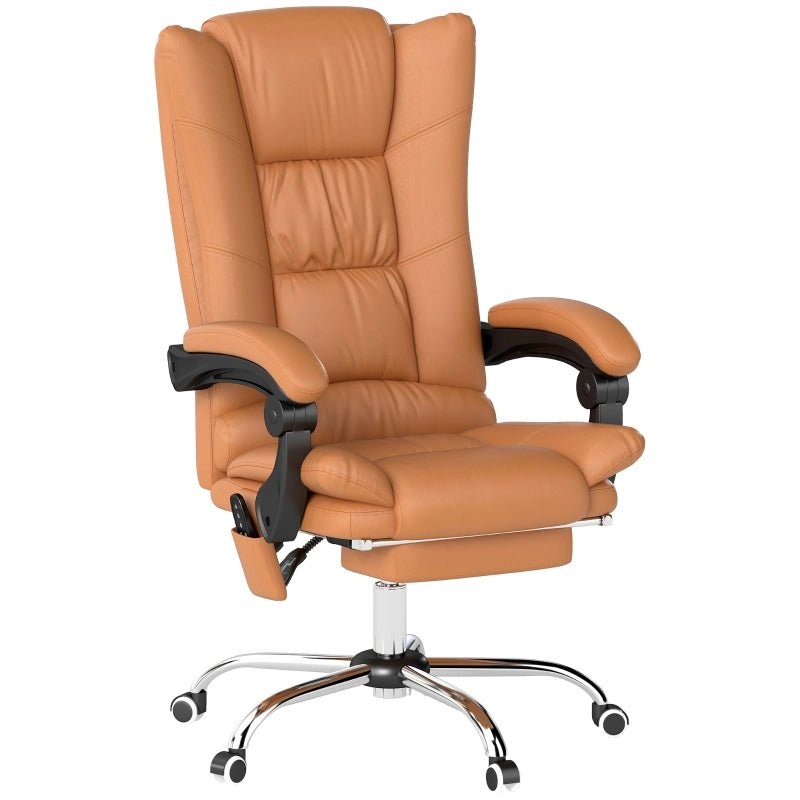SEDIA UFFICIO Massaggio e Riscaldamento 64x70x110-118 cm Marrone