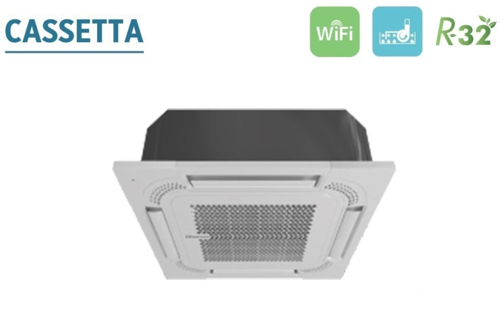 Climatizzatore Condizionatore Hisense Trial Split Inverter a Cassetta 9+9+9 con 3AMW62U4RJC R-32 Wi-Fi Optional 9000+9000+9000 con Telecomando e Pannello Incluso