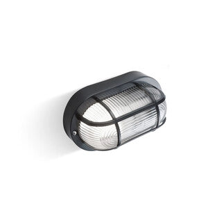 PLAFONIERA OVALE GRIGLIA NERO- 1,0 pz