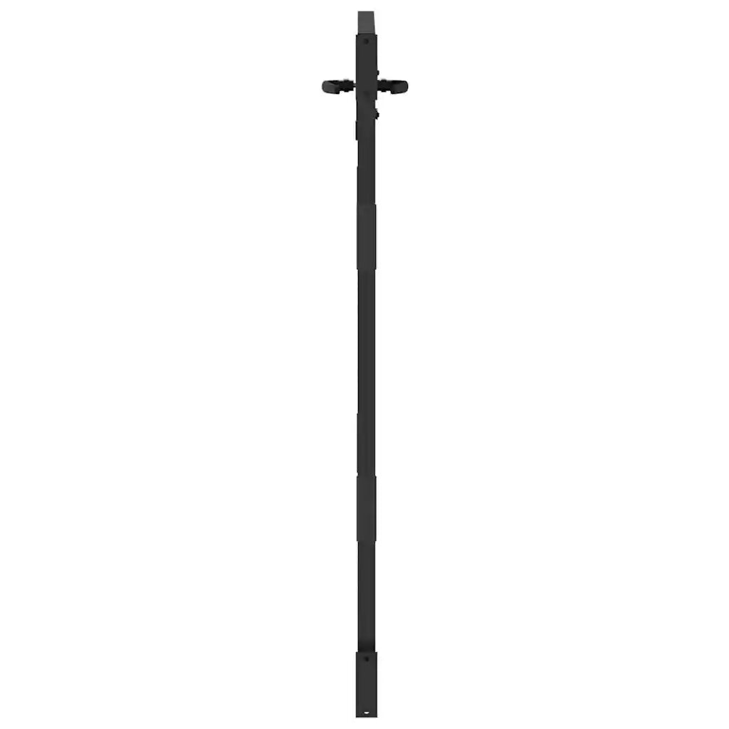 Cancello da giardino con blocco Nero 85 x 125 cm 42015860