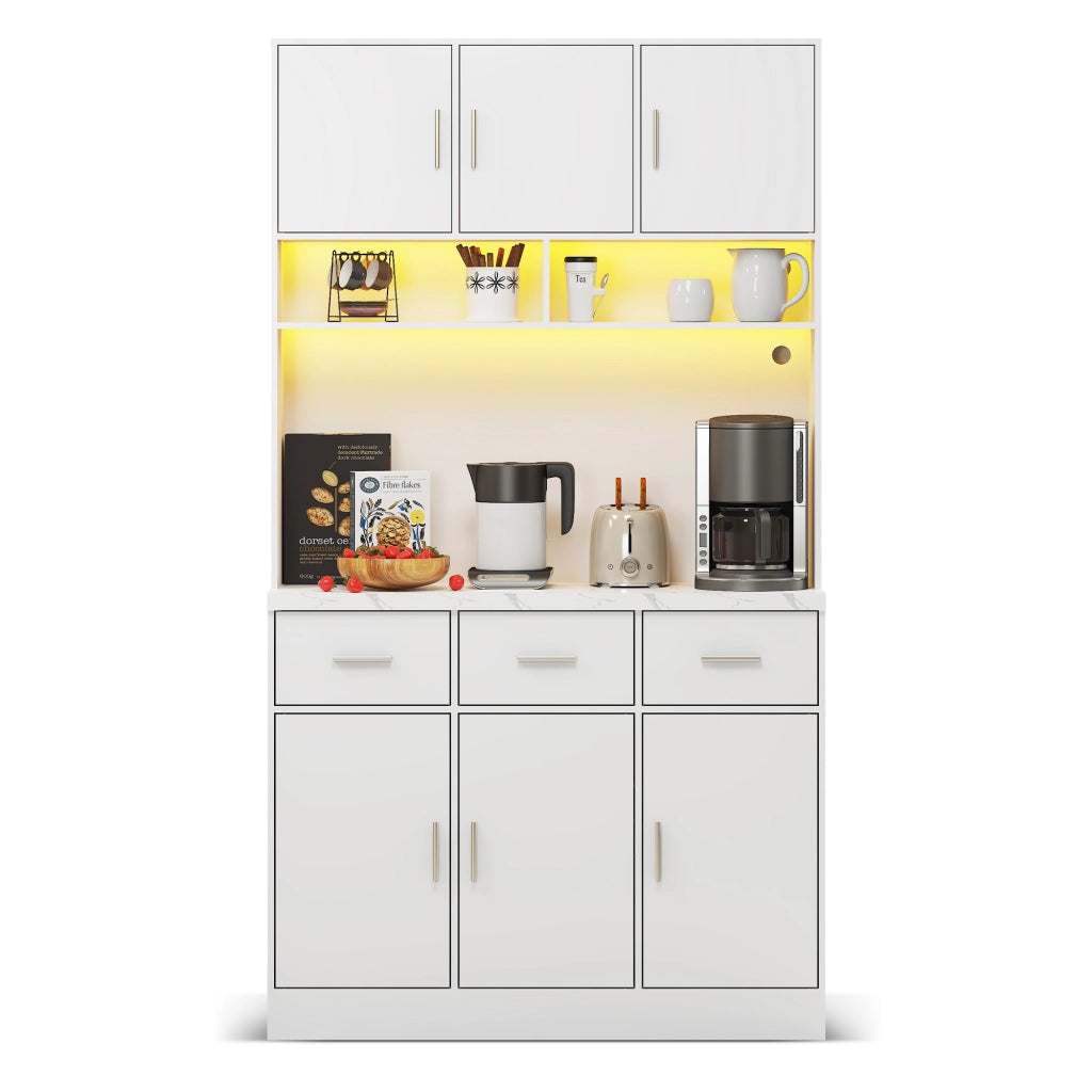 Credenza Multimediale con LED e Cassetti ¨C Xylo ¨C 100x40x180cm