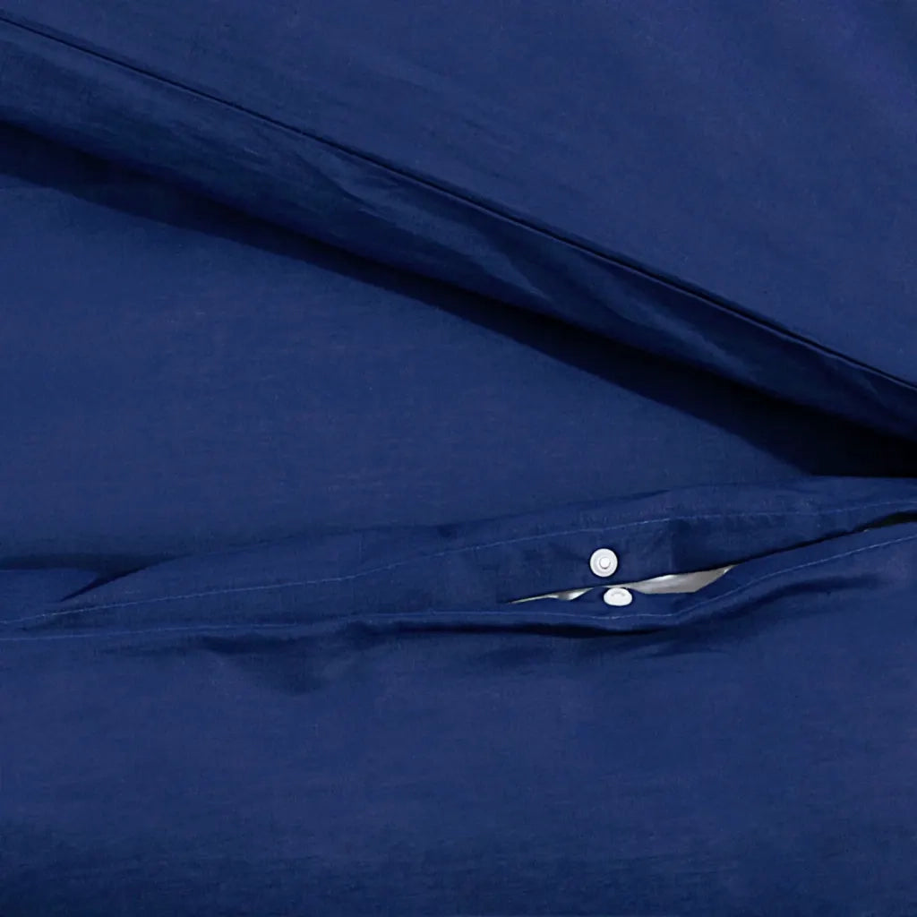 Set Copripiumino Blu Marino 200x200 cm in Cotone 136143