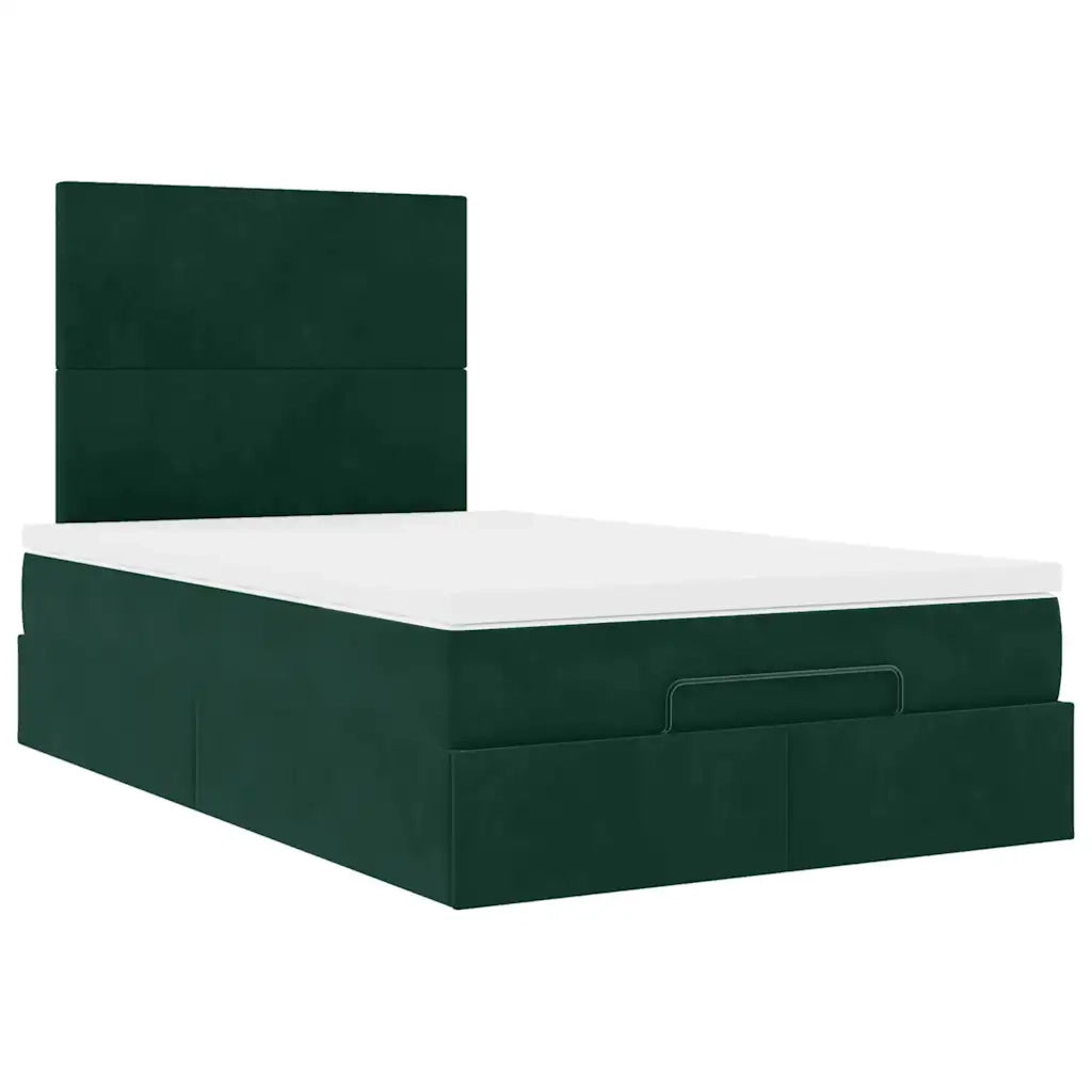 Struttura Letto Pouf con Materassi 120x190 cm Velluto 3314237