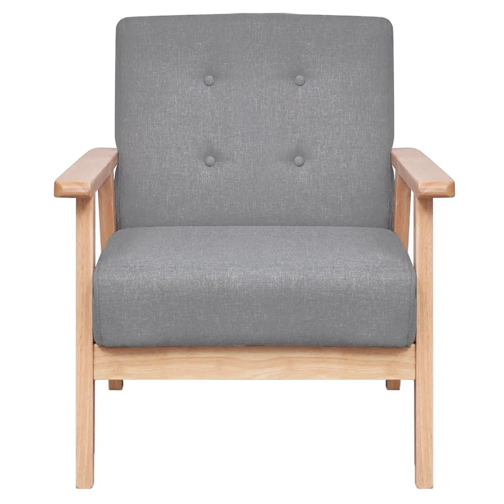 Set di Divani 2 pz in Tessuto Grigio Chiaro 275176
