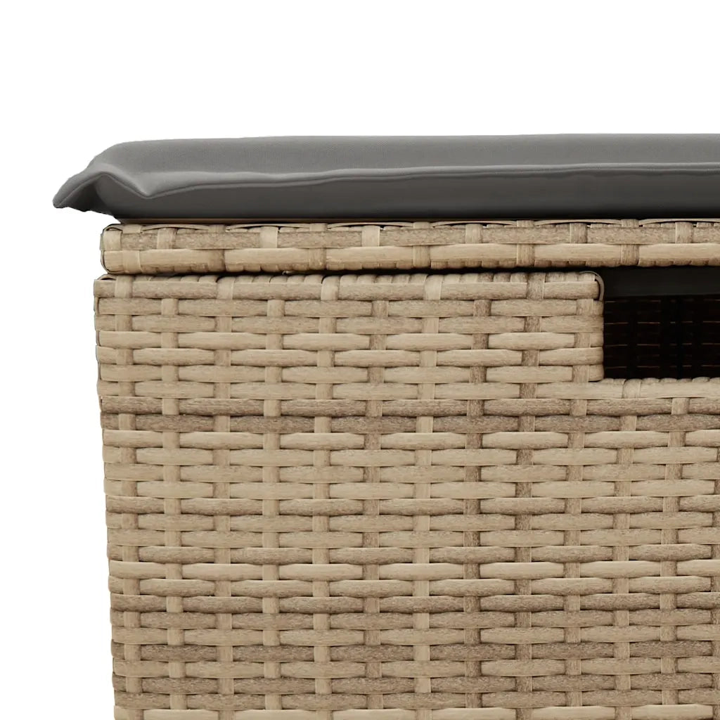 Set Divano da Giardino 6 pz con Cuscini Beige in Polyrattan 3326000