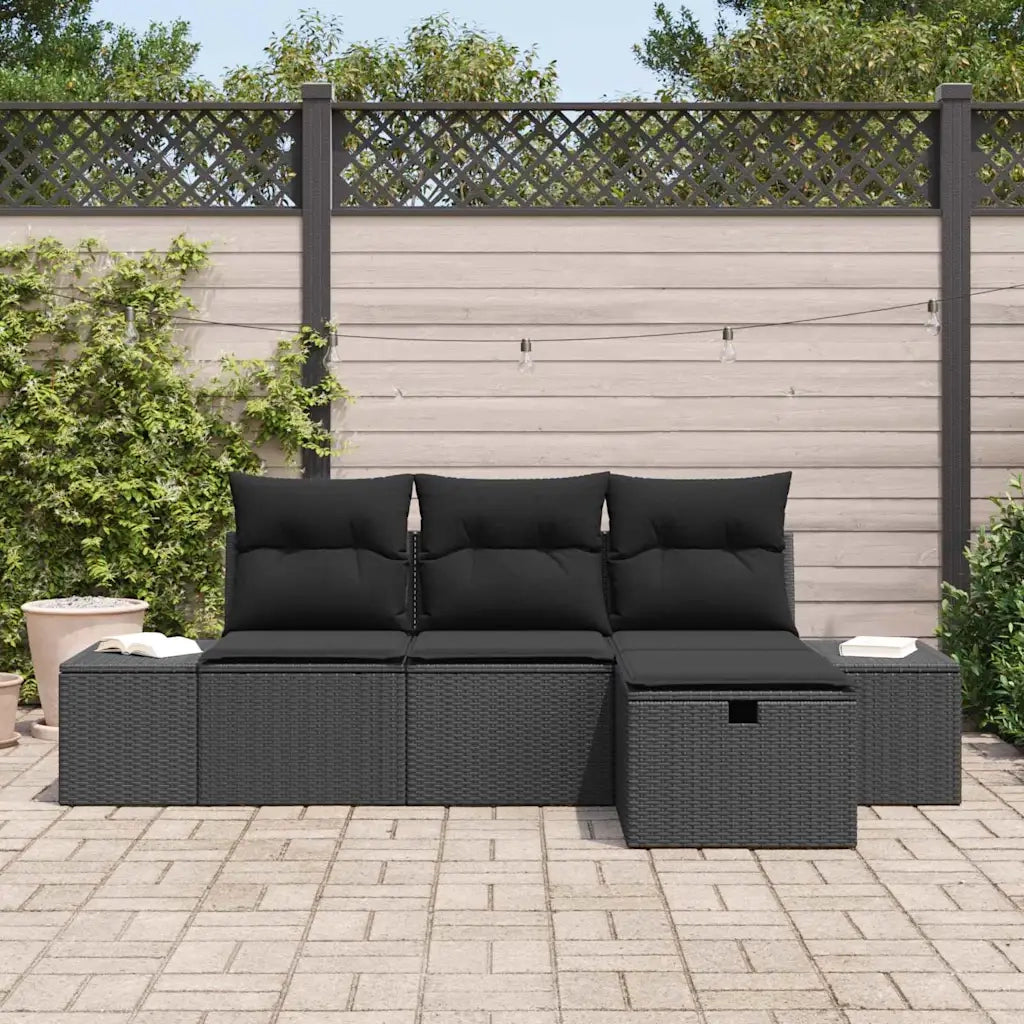 Set di divani con cuscino 4 pcs polyrattan 3360684