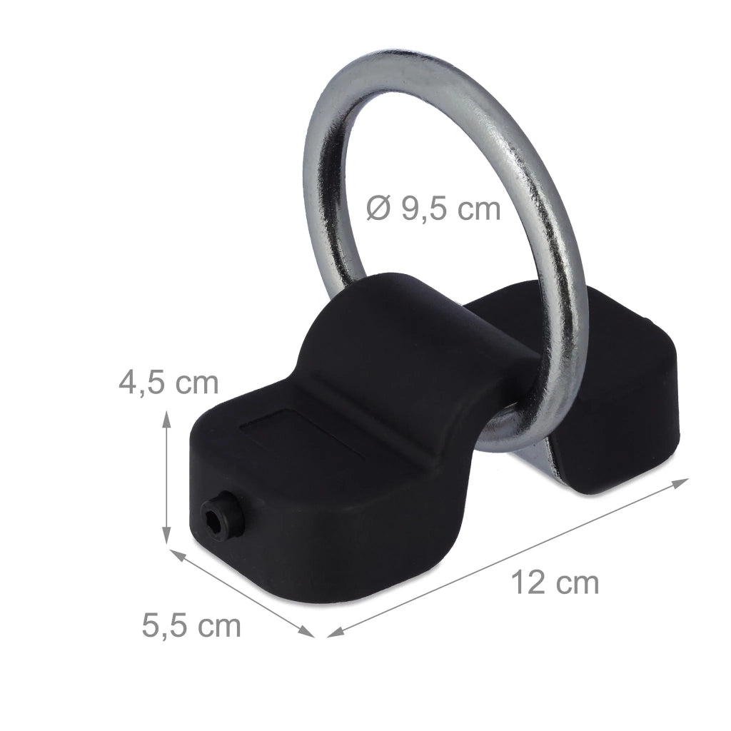 Ancoraggio da parete o pavimento per bicicletta moto monopattino 15 x 5 x 5 cm in acciaio temperato nero 13_0013184