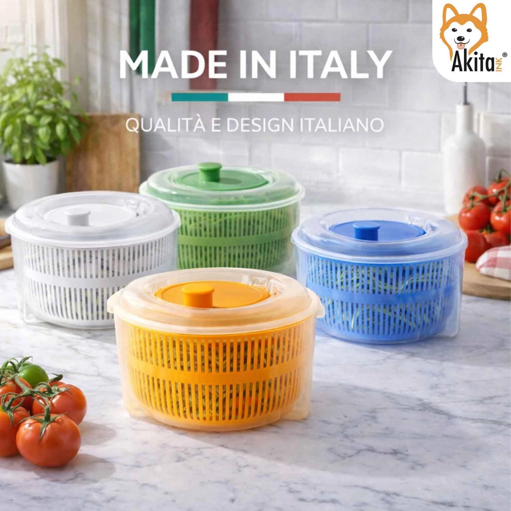 Akitaink Centrifuga per Insalata 7,2 L 29 cm Colori Assortiti